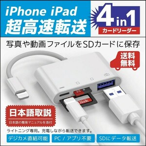 SDカードリーダー for iPhone iPad専用 USB 3.0