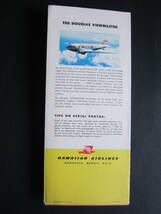 ハワイアン航空■Hawaiian Airlines■ルートマップ■DC-3■コンベアCV340■ハワイ■1960年3月_画像2