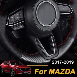 マツダ 2 3 6 デミオ CX-3 CX-5 CX7 CX9 アクセラアテンザ ステアリングホイールカバーステッカー インテリアトリム 2017 2018 2019