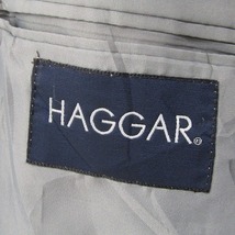 HAGGAR USA製 ビッグ サイズ 42 XL~ テーラード ジャケット ブレザー グレー系 無地 金ボタン ハガー 古着 ビンテージ 1F0591_画像4