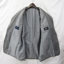 HAGGAR USA製 ビッグ サイズ 42 XL~ テーラード ジャケット ブレザー グレー系 無地 金ボタン ハガー 古着 ビンテージ 1F0591_画像9