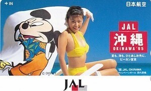 〆田代奈織 JAL日本航空 ミッキーマウステレカ