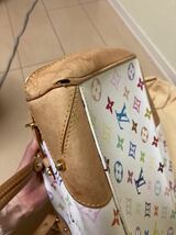 ☆中古品☆LOUIS VUITTON ルイヴィトン　クラウディア　モノグラム・マルチカラー ブロン ハンドバッグ_画像4