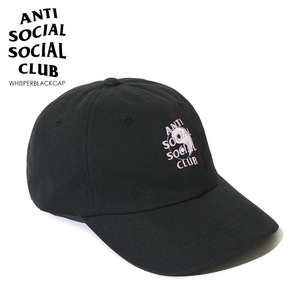 ■新品■ASSC アンチソーシャルソーシャルクラブ WHISPER BLACK CAP ウィスパー ブラック キャップ メンズ レディース 帽子