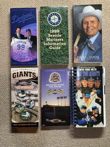 《最終値下》【MLB】462・1999年　メジャーリーグ６球団　メディアガイド　６冊セット　ドジャース　メッツ　野茂英雄　長谷川滋利