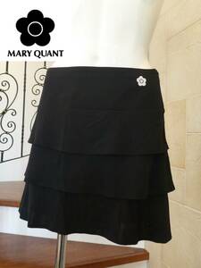 美品 MARY QUANT　マリークワント　★日本製　黒　フリルスカート　M