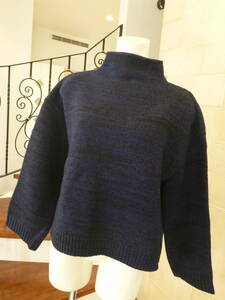 4.5 ten thousand new goods DEMYLEE(temi Lee ) * navy series fine quality thick long sleeve sweater L corresponding 