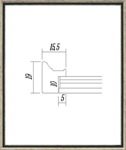 デッサン用額縁 木製フレーム 5902 インチサイズ Ｓ/グリーン シルバー
