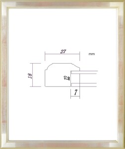 デッサン用額縁 木製フレーム PF102E インチサイズ