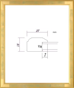 デッサン用額縁 木製フレーム PF102E 八ッ切サイズ