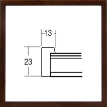 正方形の額縁 木製フレーム 5767 250角 （ 25角 ）サイズ ブラウン_画像1