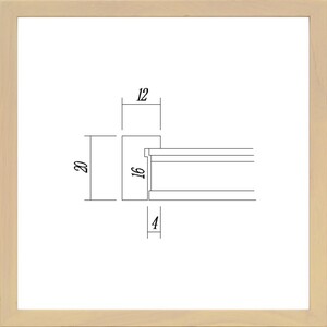 正方形の額縁 木製フレーム UVカットアクリル付 9102 200角 （ 20角 ）サイズ 乳白 ホワイト