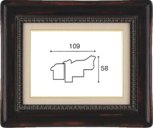 油絵/油彩額縁 木製フレーム 手作り ハンドメイド 6301 サイズ F50号 黒クラック ブラック