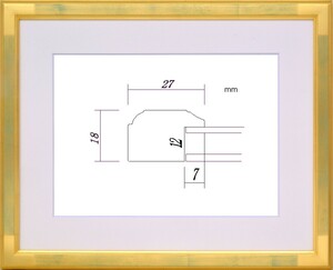 水彩用額縁 木製フレーム アクリル仕様 PF102E サイズF10号