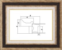 油絵/油彩額縁 樹脂製フレーム UVカットアクリル付 8159 サイズ F30号 G/ブラウン 緑_画像1