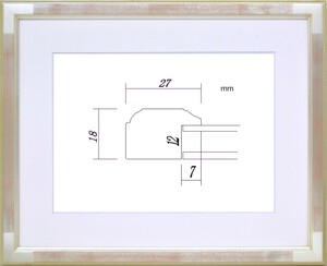 水彩用額縁 木製フレーム アクリル仕様 PF102E サイズF8号