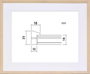 水彩用額縁 木製フレーム アクリル仕様 PF102F サイズF10号