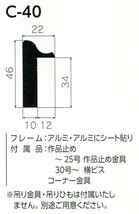 油彩額縁 油絵額縁 アルミフレーム 仮縁 C-40 サイズM60号_画像2