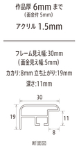 デッサン用額縁 アルミフレーム CF ビター サイズMO判_画像3