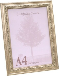 OA picture frame poster panel resin made frame PC paper for desk menu amount volume discount commodity 9011N A4 size 10 sheets 1 set silver 