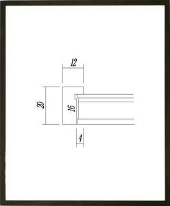 正方形の額縁 木製フレーム UVカットアクリル付 9102 350角 （ 35角 ）サイズ 墨 ブラック