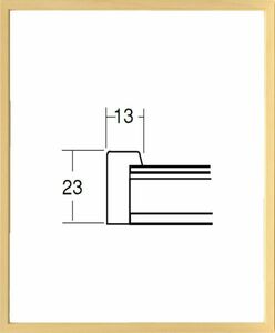 デッサン用額縁 木製フレーム 5767 八ッ切サイズ 木地
