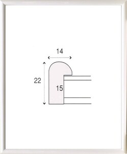 デッサン用額縁 木製フレーム UVカットアクリル付 6700 大衣サイズ ホワイト