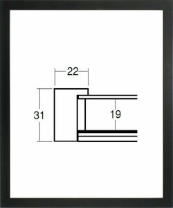 デッサン用額縁 木製フレーム 5660 半切サイズ 黒