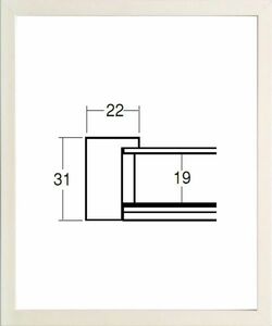 デッサン用額縁 木製フレーム 5660 四ッ切サイズ ホワイト