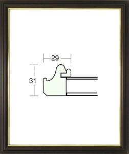 デッサン用額縁 木製フレーム 5703 三三サイズ マホ