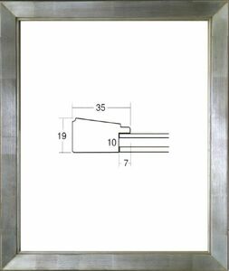 デッサン用額縁 木製フレーム アクリル仕様 7514 三三サイズ シルバー 銀