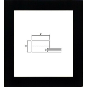 色紙額縁 木製フレーム 4877 (8X9寸) ブラック