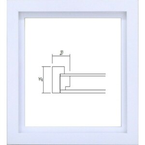 色紙額縁 木製フレーム 4876 (8X9寸) ホワイト