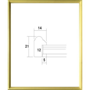 正方形の額縁 木製フレーム アクリル仕様 7517 300角 （ 30角 ）サイズ ゴールド