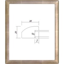 デッサン用額縁 木製フレーム 7203 太子サイズ シルバー_画像1