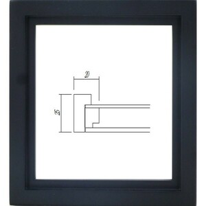 色紙額縁 木製フレーム 4876 (8X9寸) ブラック