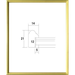 正方形の額縁 木製フレーム アクリル仕様 7517 200角 （ 20角 ）サイズ ゴールド