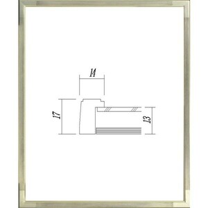 デッサン用額縁 木製フレーム アクリル仕様 7513 八ッ切サイズ シルバー