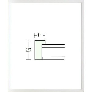 デッサン用額縁 木製フレーム 5382 八ッ切サイズ ホワイト 白