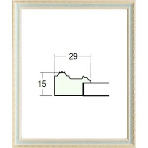 デッサン用額縁 木製フレーム 5663 大全紙サイズ グリーン(ブルー)