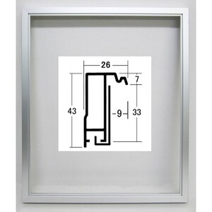 油彩額縁 油絵額縁 アルミフレーム サイズP15 「プット26角」 マットシルバー