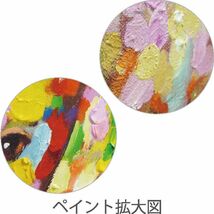 油彩画 洋画 肉筆絵画 （ 油絵額縁付きで納品対応可 ） オイル ペイント アート「グリーン ボール」_画像2