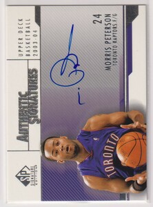 NBA MORRIS PETERSON AUTO 2003-04 UD SP SIGNATURE EDITION AUTHENTIC SIGNATURES Autograph BASKETBALL モリス ーピータソン 直筆 サイン