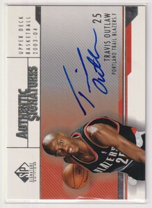 NBA TRAVIS OUTLAW AUTO 2003-04 UD SP SIGNATURE EDITION AUTHENTIC Autograph BASKETBALL ROOKIE トラビス・アウトロー 直筆 サイン