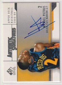 NBA MICKAEL PIETRUS AUTO 2003-04 UD SP SIGNATURE EDITION AUTHENTIC Autograph BASKETBALL ROOKIE ミカエル・ピートラス 直筆 サイン