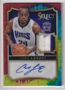 NBA CARL LANDRY AUTO 2014-15 PANINI SELECT JERSEY Autograph Prizm Tie Dye SIGNATURE PATCH /25 枚限定 カール ランドリー 直筆 サイン