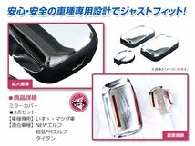 日産 UD コンドル アトラス H11/5～H19/1 標準 ワイド車 メッキ アンダーミラーカバー 3点セット 170φ 外装 デコトラ カスタム_画像2