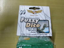 送料220円！　ハンギングダイス　 サイコロ　 ルームミラー 飾り　Fuzzy Dice　ファジーダイス　MoonEyes　緑_画像2