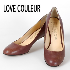 227-8585*LOVE COULEUR/ Rav clair pumps original leather made in Japan Brown 23.0cm
