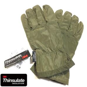 定価¥2,090 新品 正規 Thinsulate ナイロン 裏フリース 手袋 グローブ カーキ 軽量 防寒 シンサレート